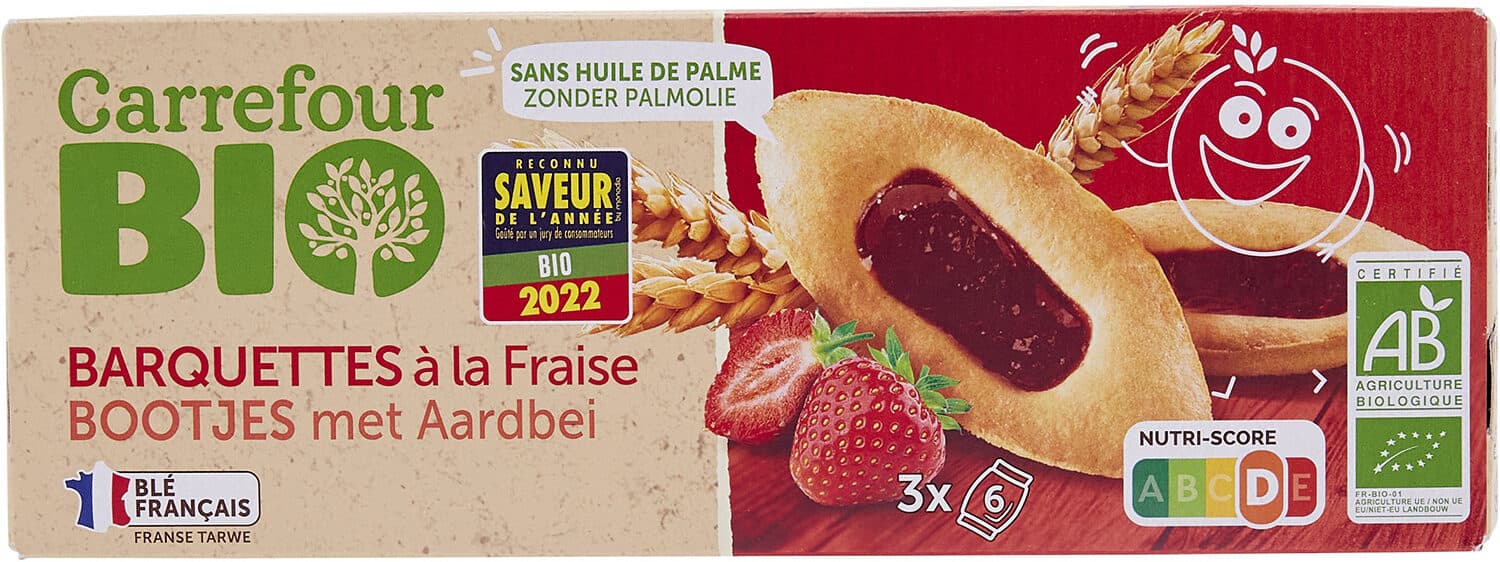 Carrefour BIO Barquettes à la fraise packshot
