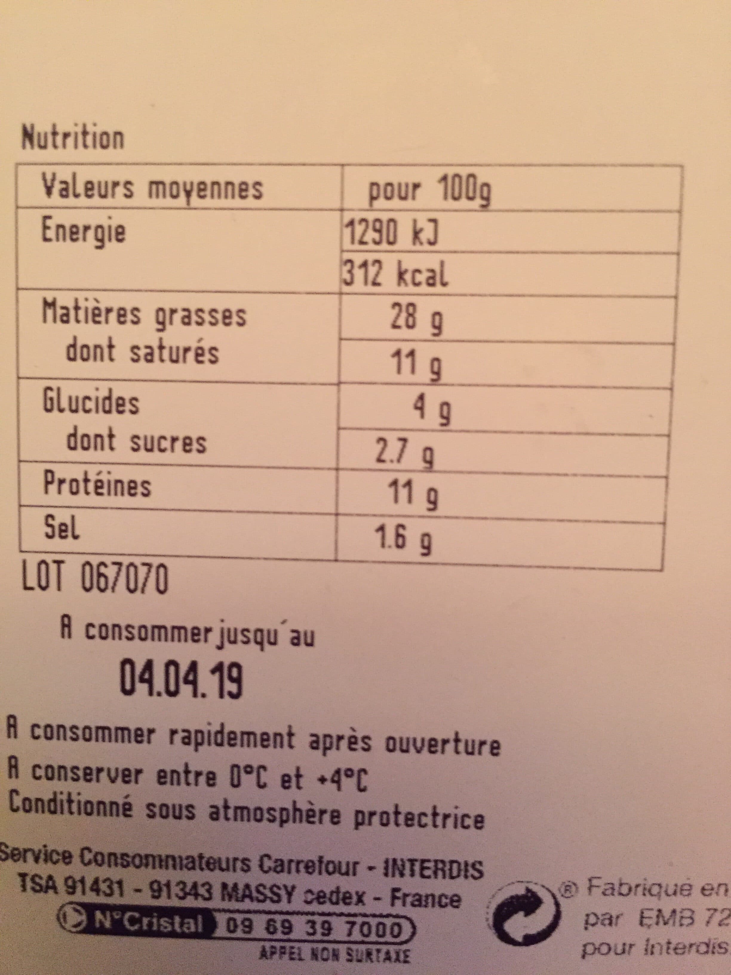 Carrefour Crème forestière aux foies de volaille packshot