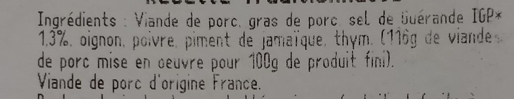 Carrefour RILLETTE DU MANS Au sel de Guérande IGP* packshot