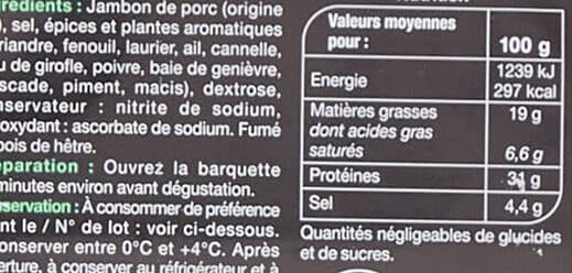 Carrefour Speck alto adige igp fumé au bois de hêtre packshot