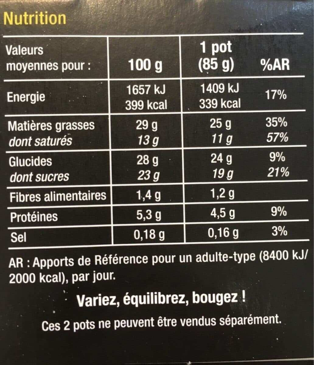 Carrefour MOUSSE PISTACHE sur lit de chocolat noir packshot