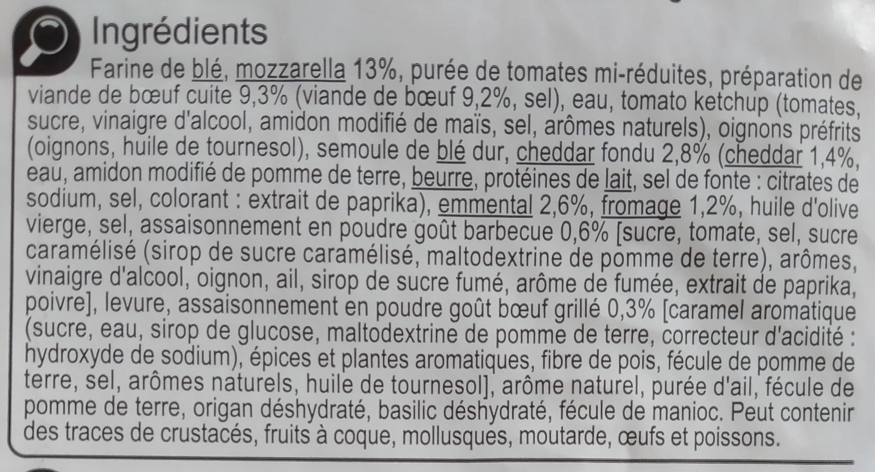 Carrefour Crousty Pizz' Boeuf Cheddar packshot