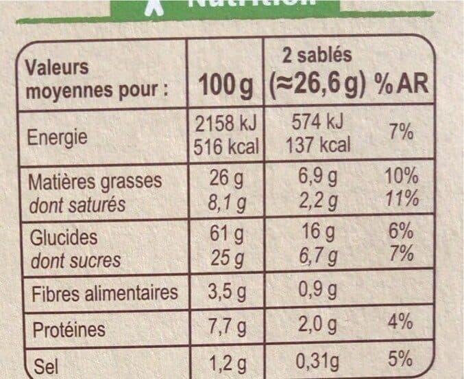 Carrefour BIO Sablés au deux céréales Chocolat lait packshot