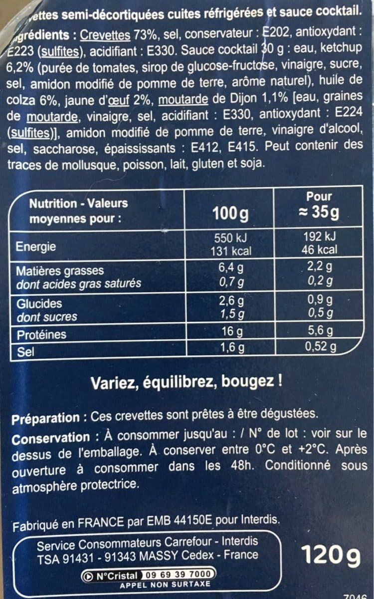 Carrefour Crevettes packshot