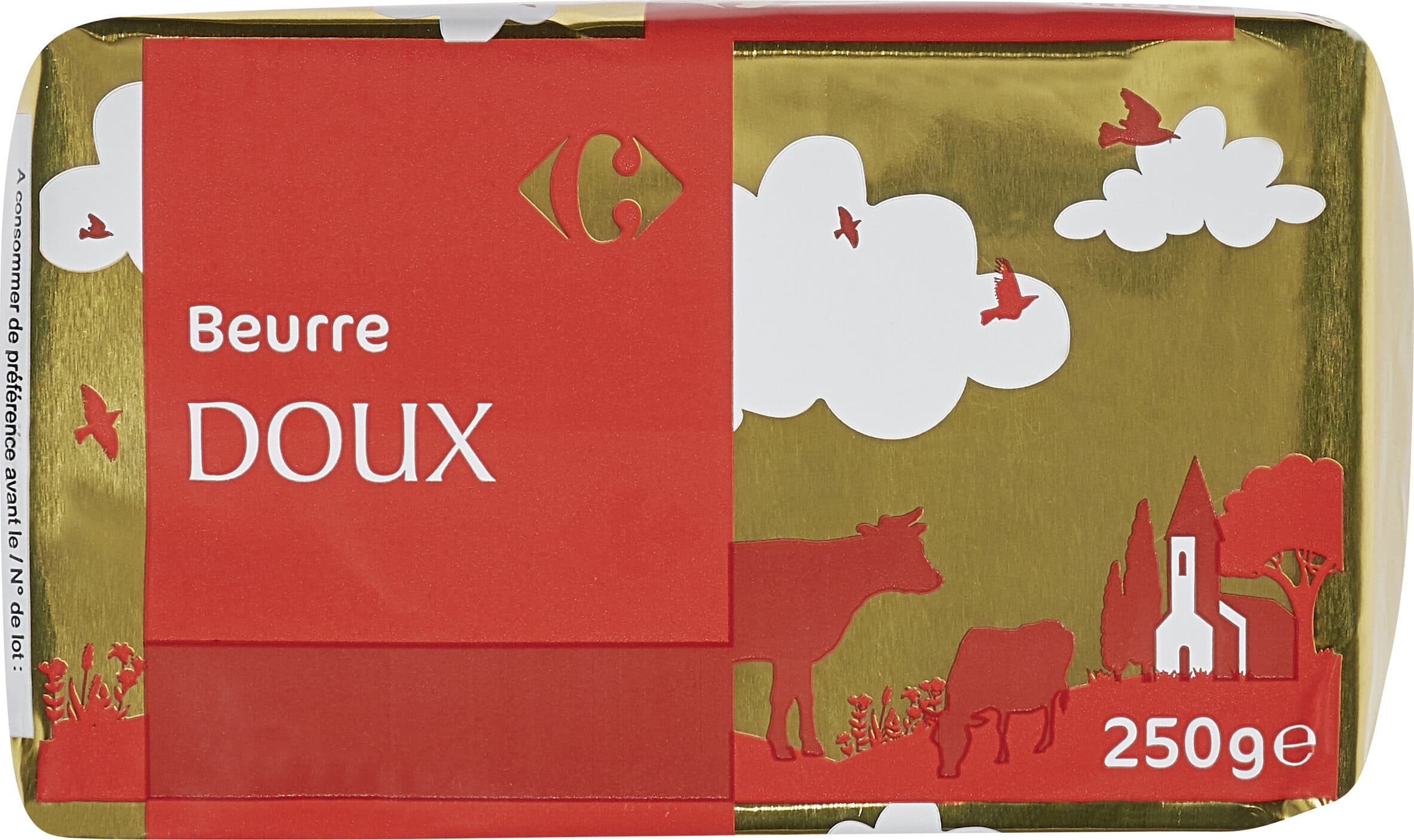 Carrefour Beurre gastronomique doux packshot