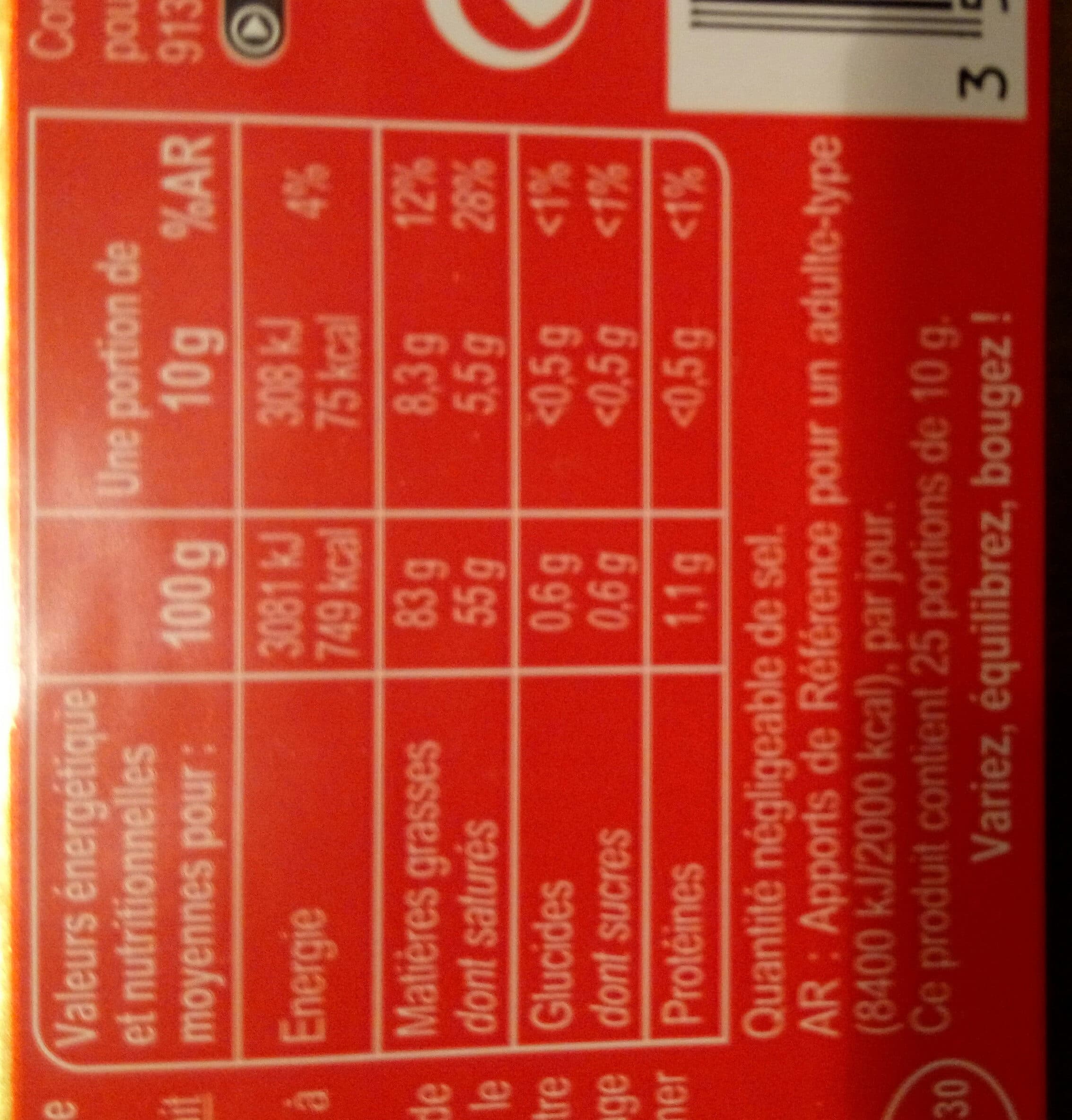 Carrefour Beurre gastronomique doux packshot