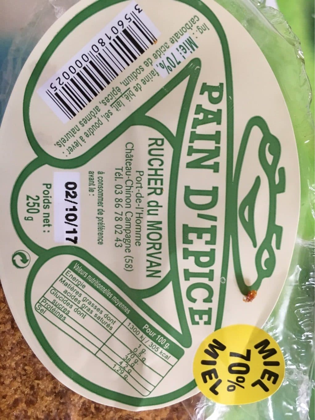 Rucher Du Morvan Pain d'épice packshot