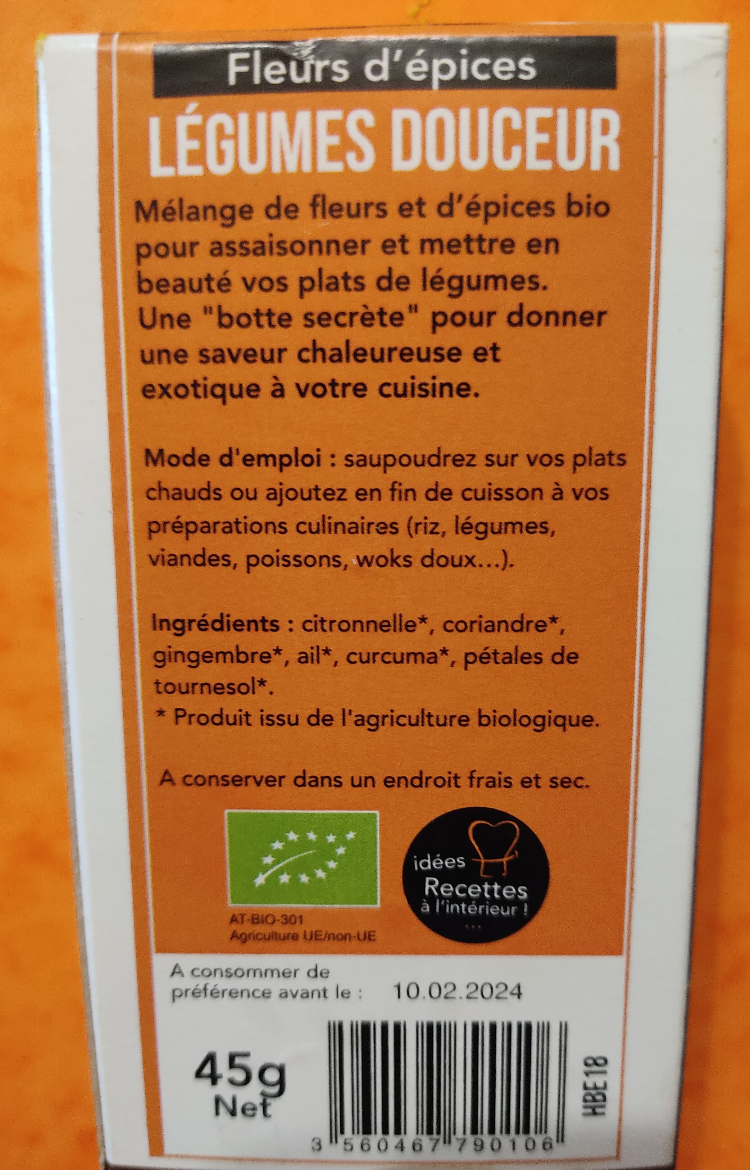 Aromandise Fleurs D'épices Légumes Douceur Bio packshot