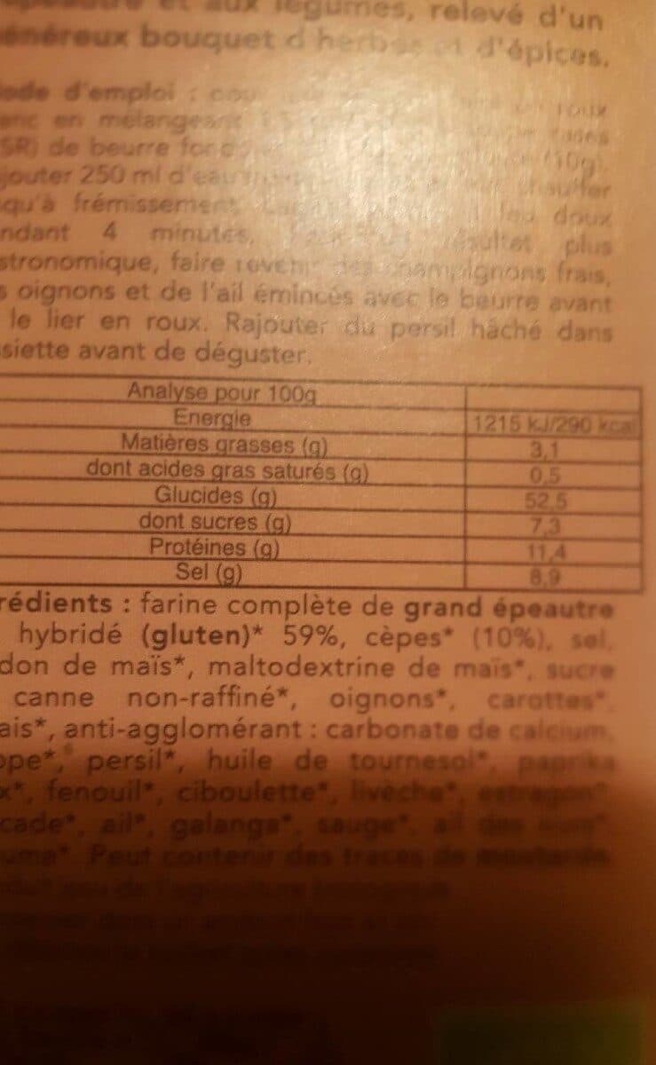 Hildegarde de Bingen Velouté aux cèpes à l'épeautre et aux légumes packshot
