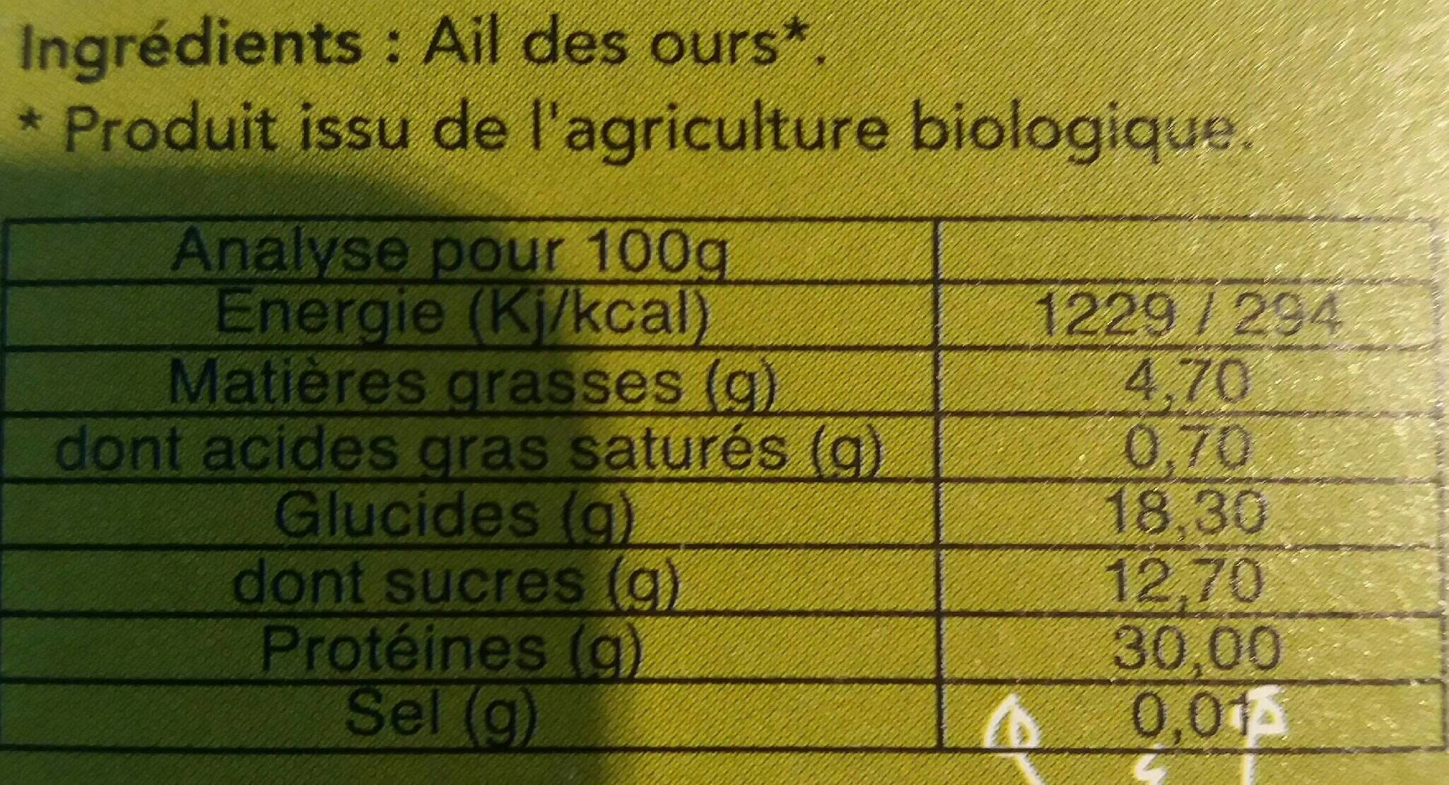 Aromandise Ail des ours packshot