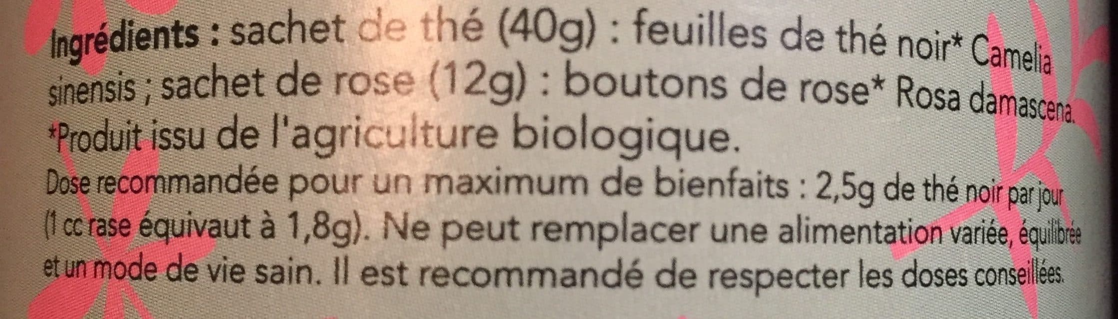 Aromandise Thé Bio / Thé Noir et boutons de rose packshot