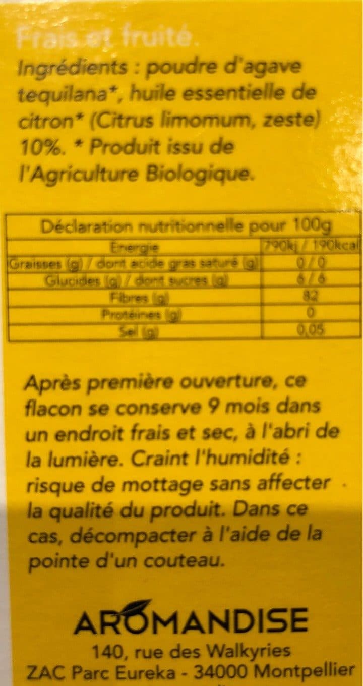 Aromandise Cristaux huile essentielle citron packshot