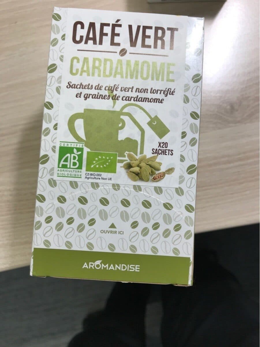 Aromandise Café Vert Cardamome à Infuser Bio - 20 Sachets - Aromandise packshot
