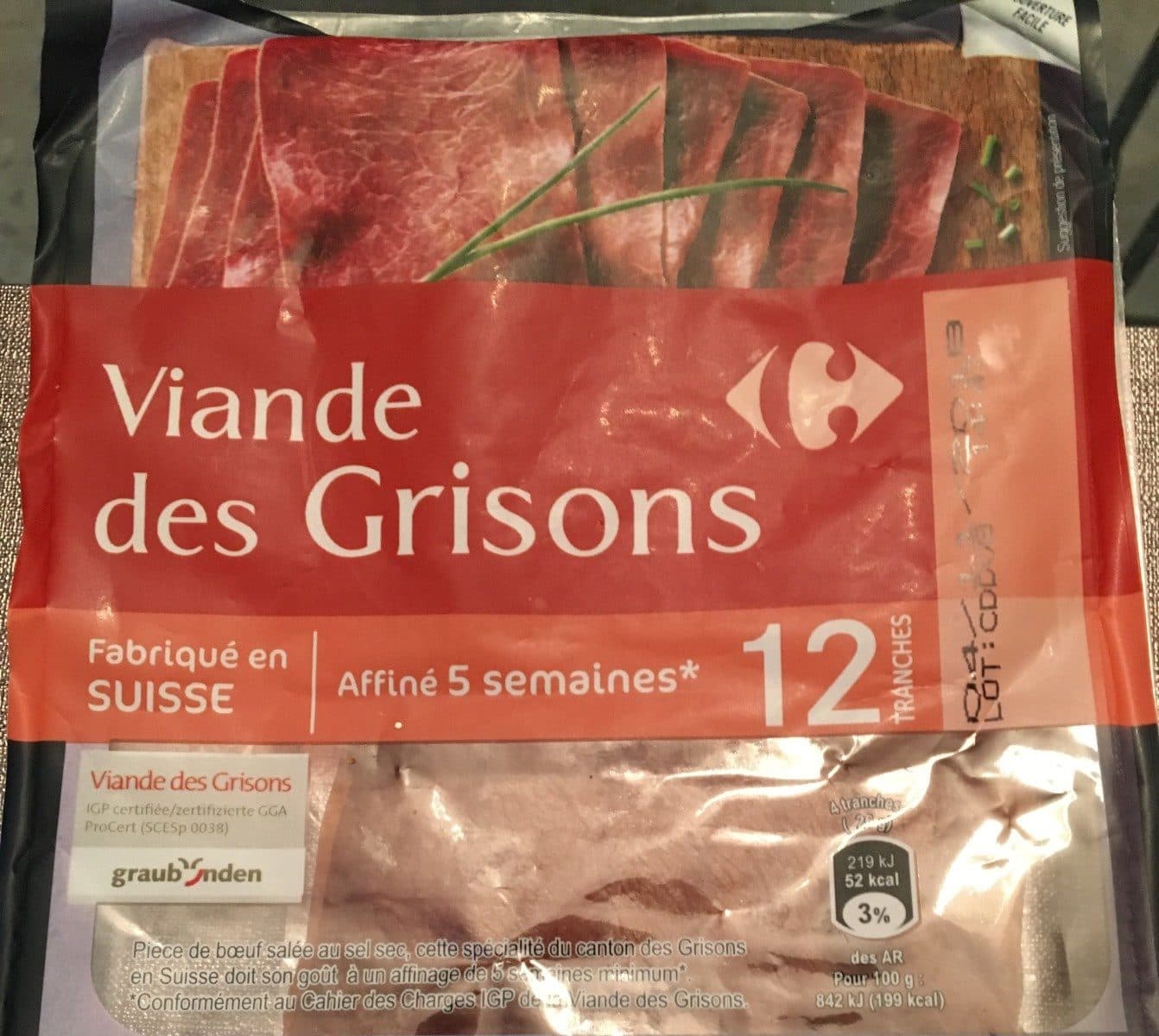 Open Food Facts Viande des grisons packshot