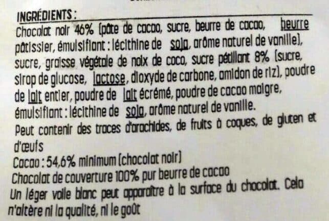 Réauté chocolat Pétillant Chocolat noir packshot