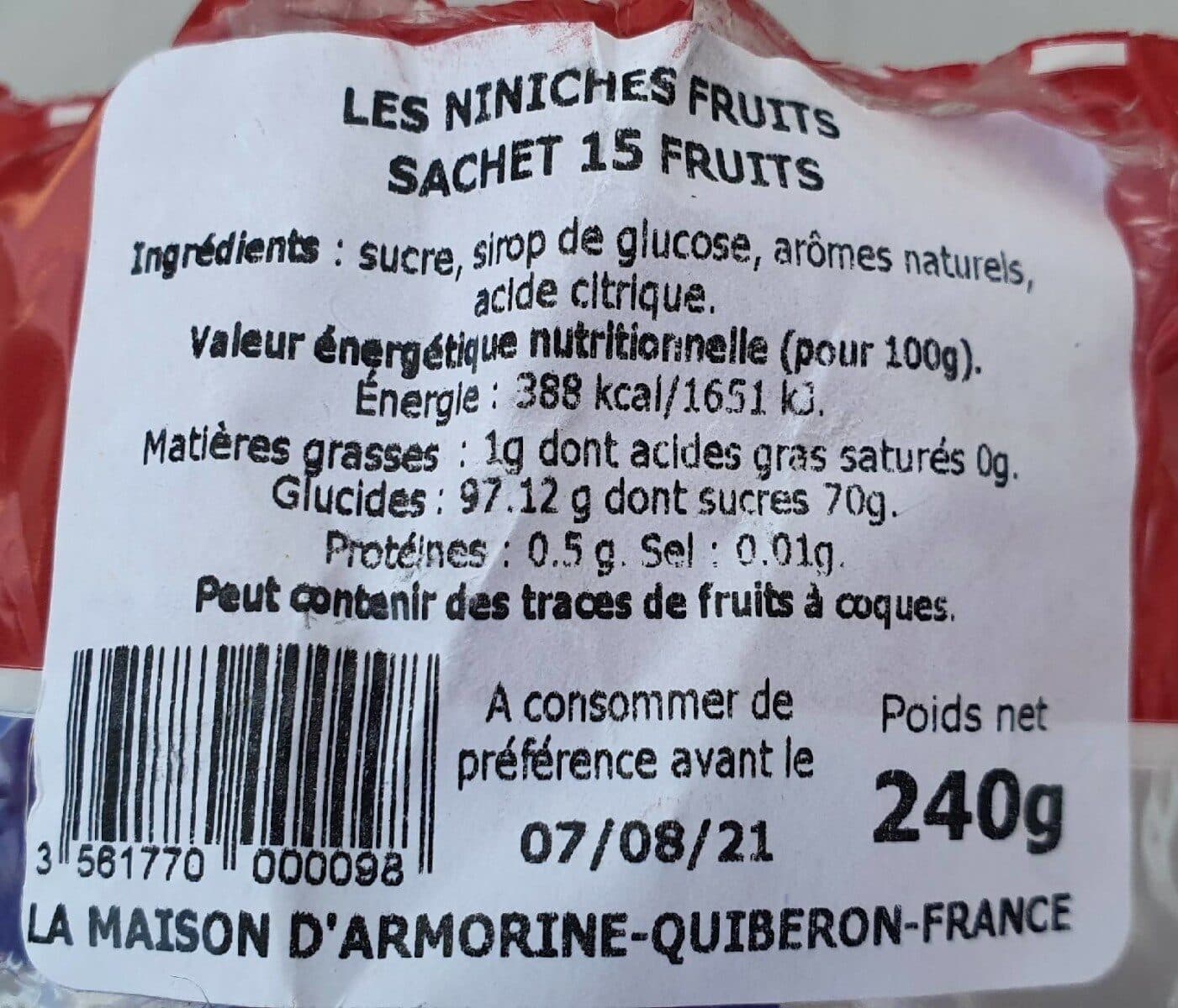 La Maison d'Armorine Les niniches fruits packshot