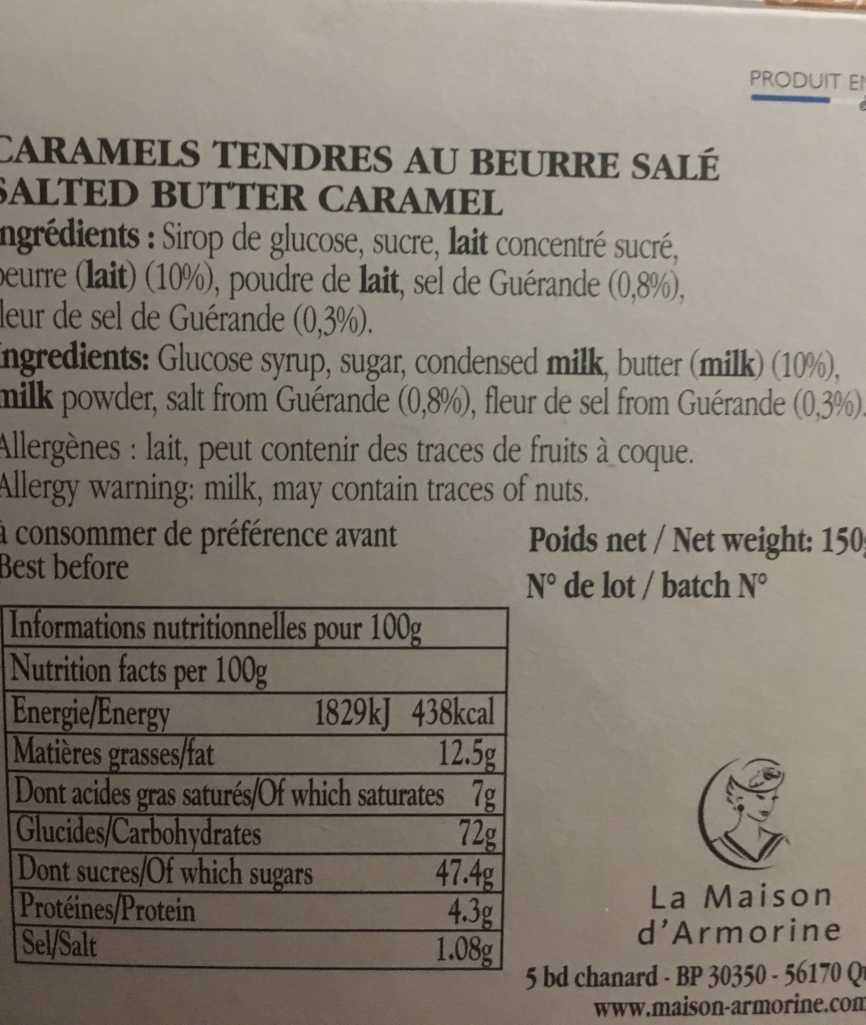 La Maison D’Armorine Les Delicieux Caramels tendres packshot