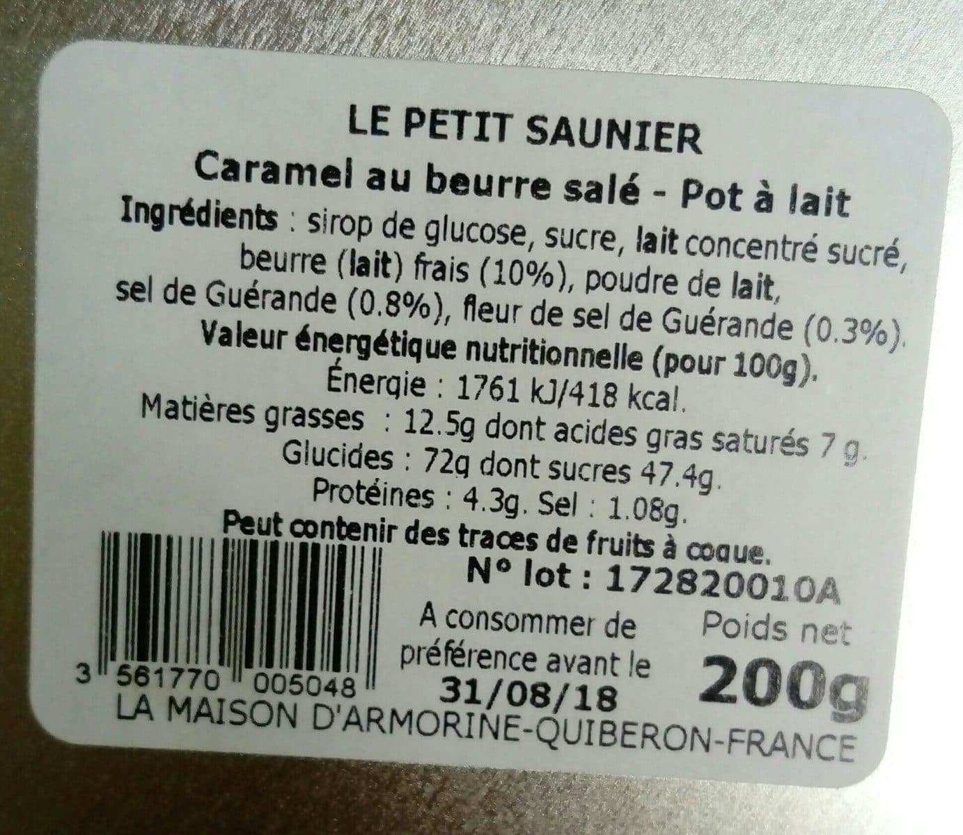 Open Food Facts Caramel au beurre frais et à la fleur de sel packshot