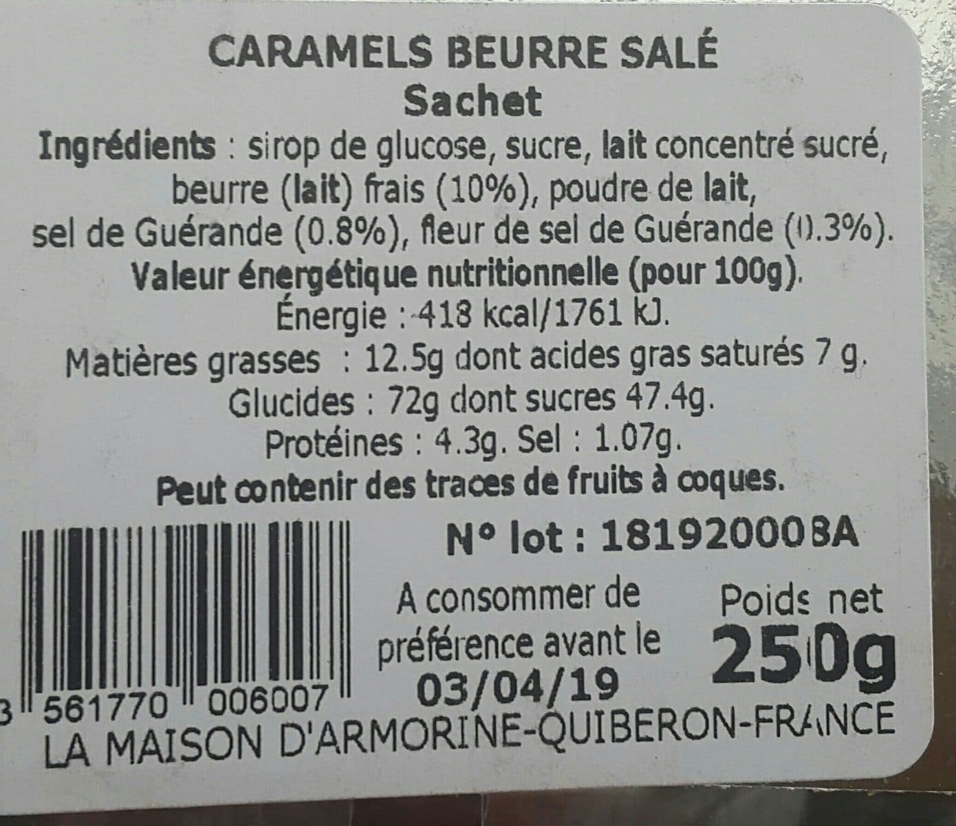 La Maison d'Armorine Caramels beurre salé packshot