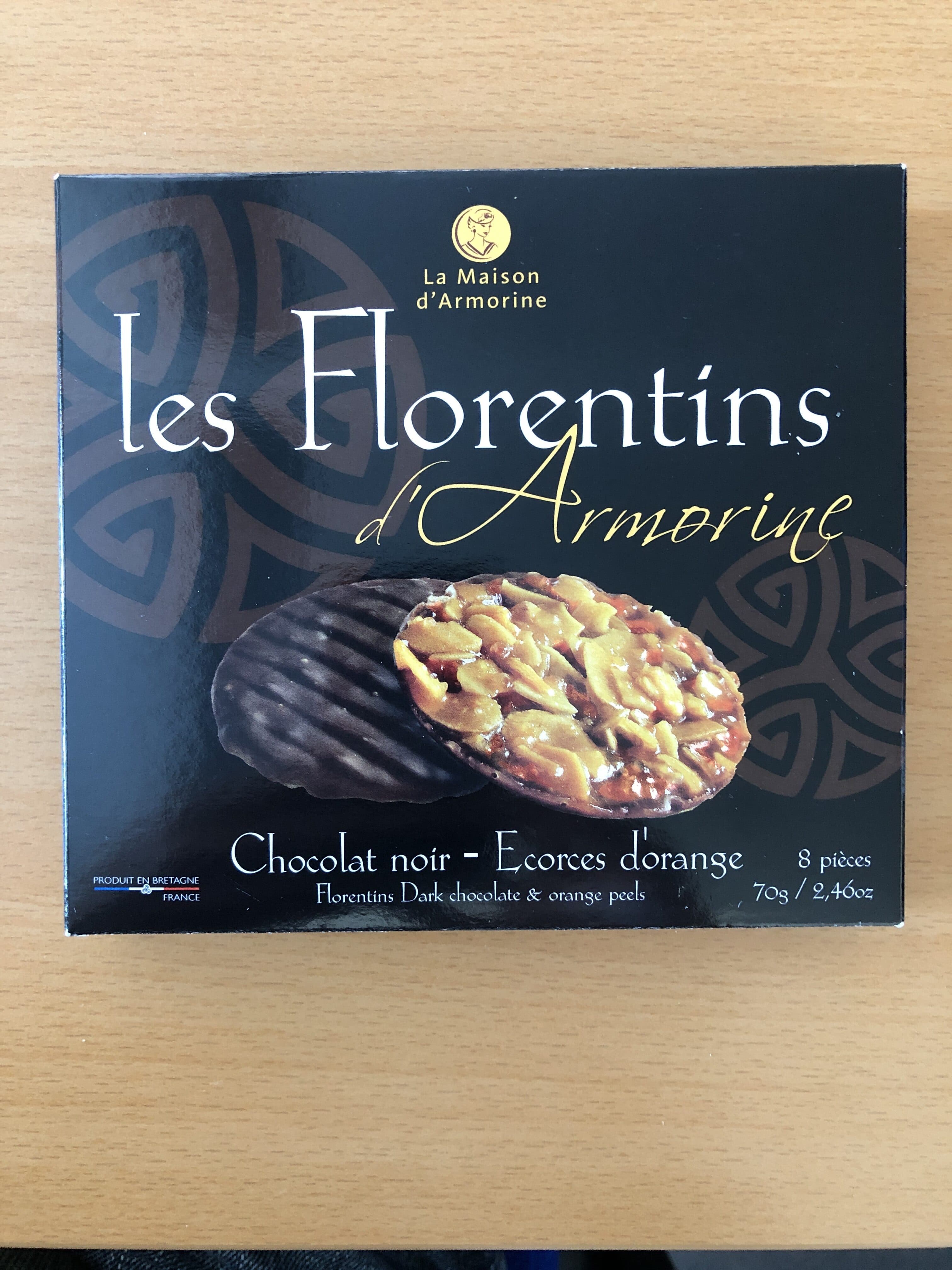 La maison d armorine Florentins Chocolat Noir - Orange packshot