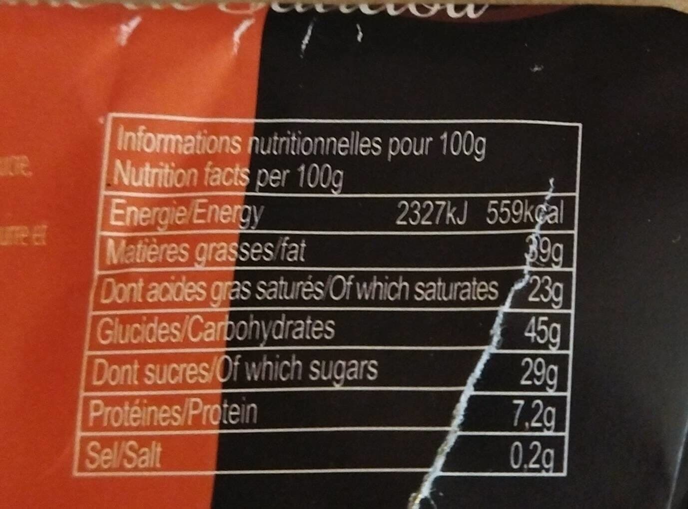 Open Food Facts Dark Chocolate Bar With Caramel Cream packshot