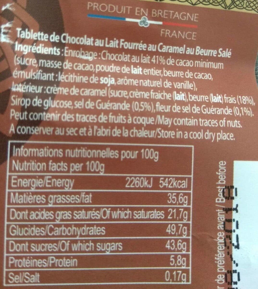 Open Food Facts Milk Chocolate Bar With Caramel Cream packshot