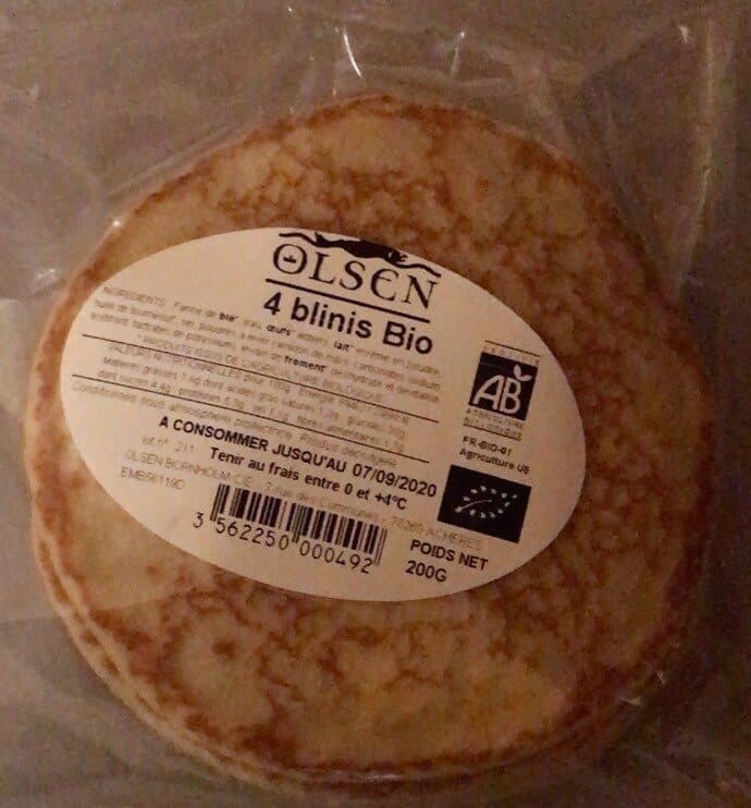 Olsen 4 blinis bio packshot