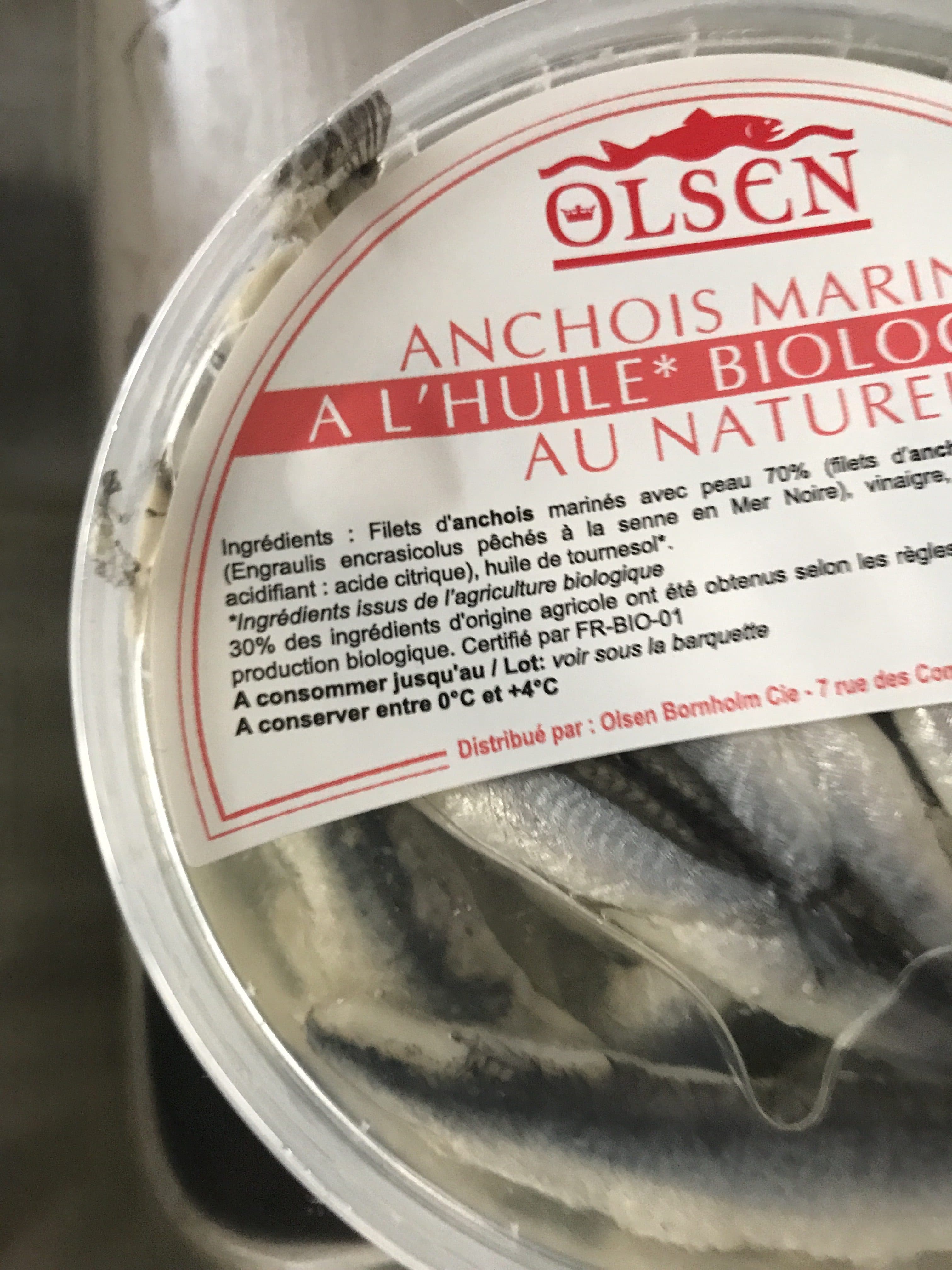 Bio Anchois marines à l huile bio packshot