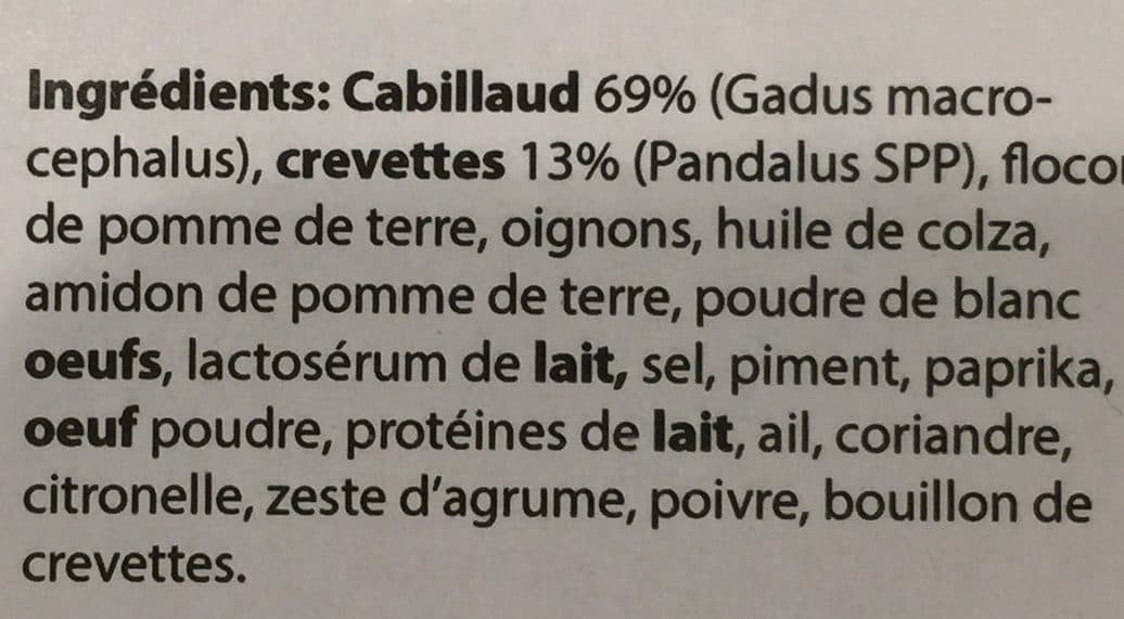 Olsen Fricadelles de Cabillaud et Crevettes packshot