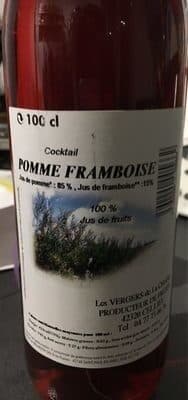 Les mousquetaires Pur jus pomme framboise packshot