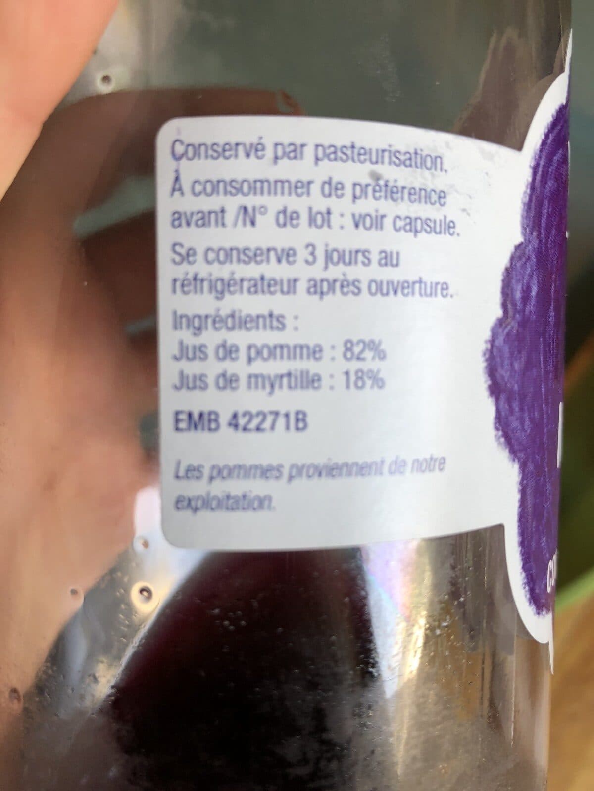 Open Food Facts Jus pomme myrtille packshot