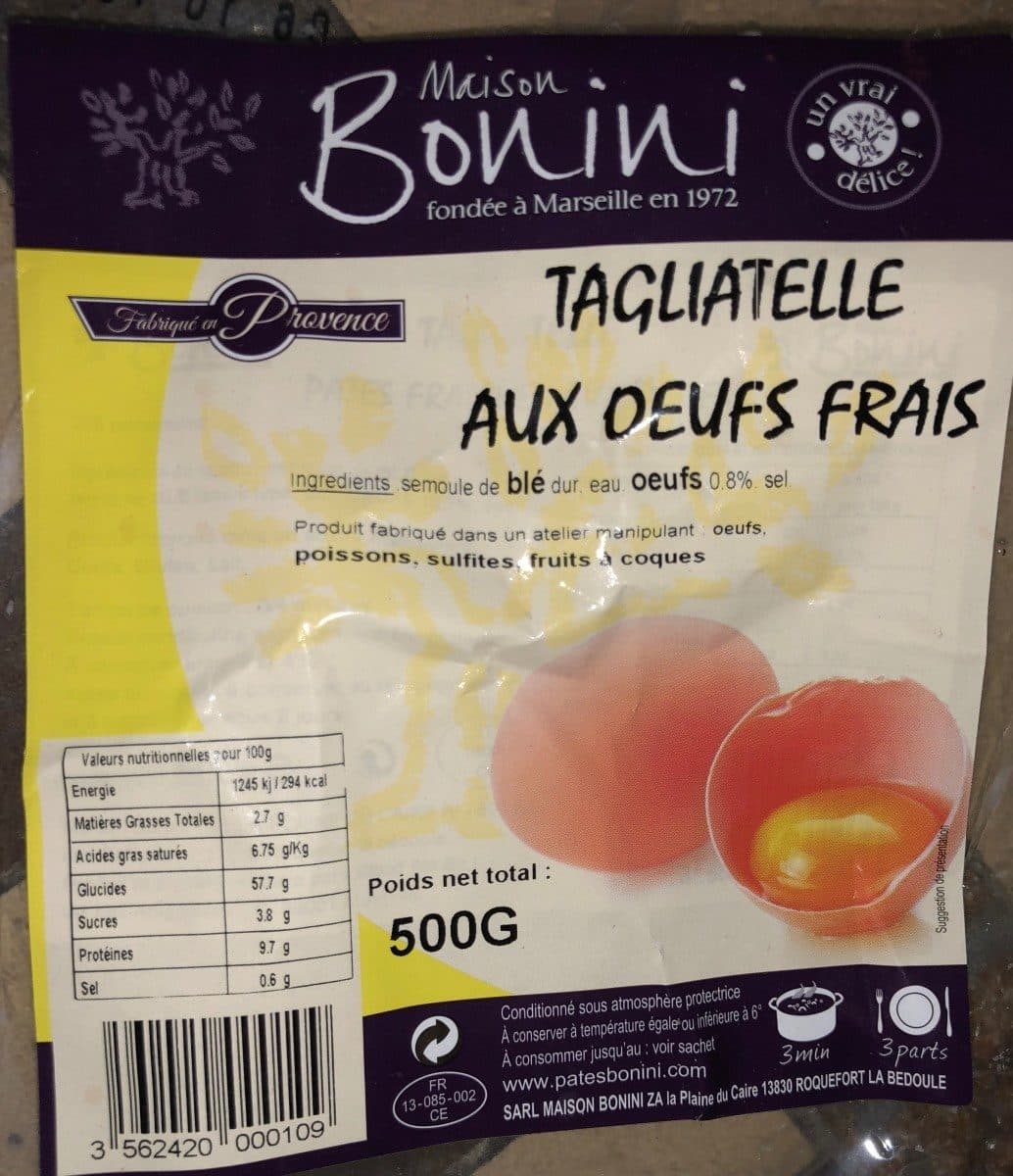 Maison Bonini Tagliatelle aux œufs frais packshot