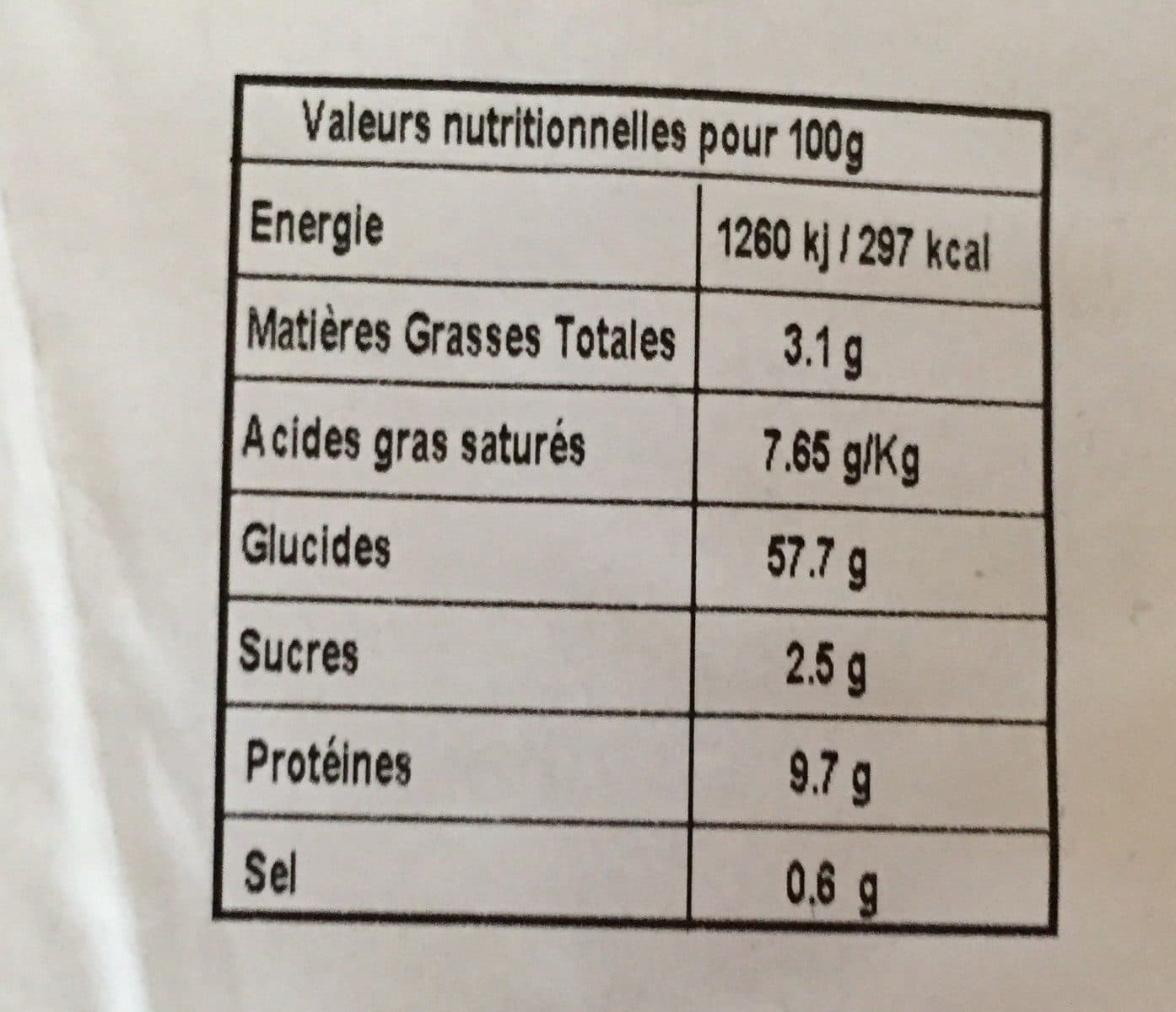 Open Food Facts Fettuccini aux oeufs packshot