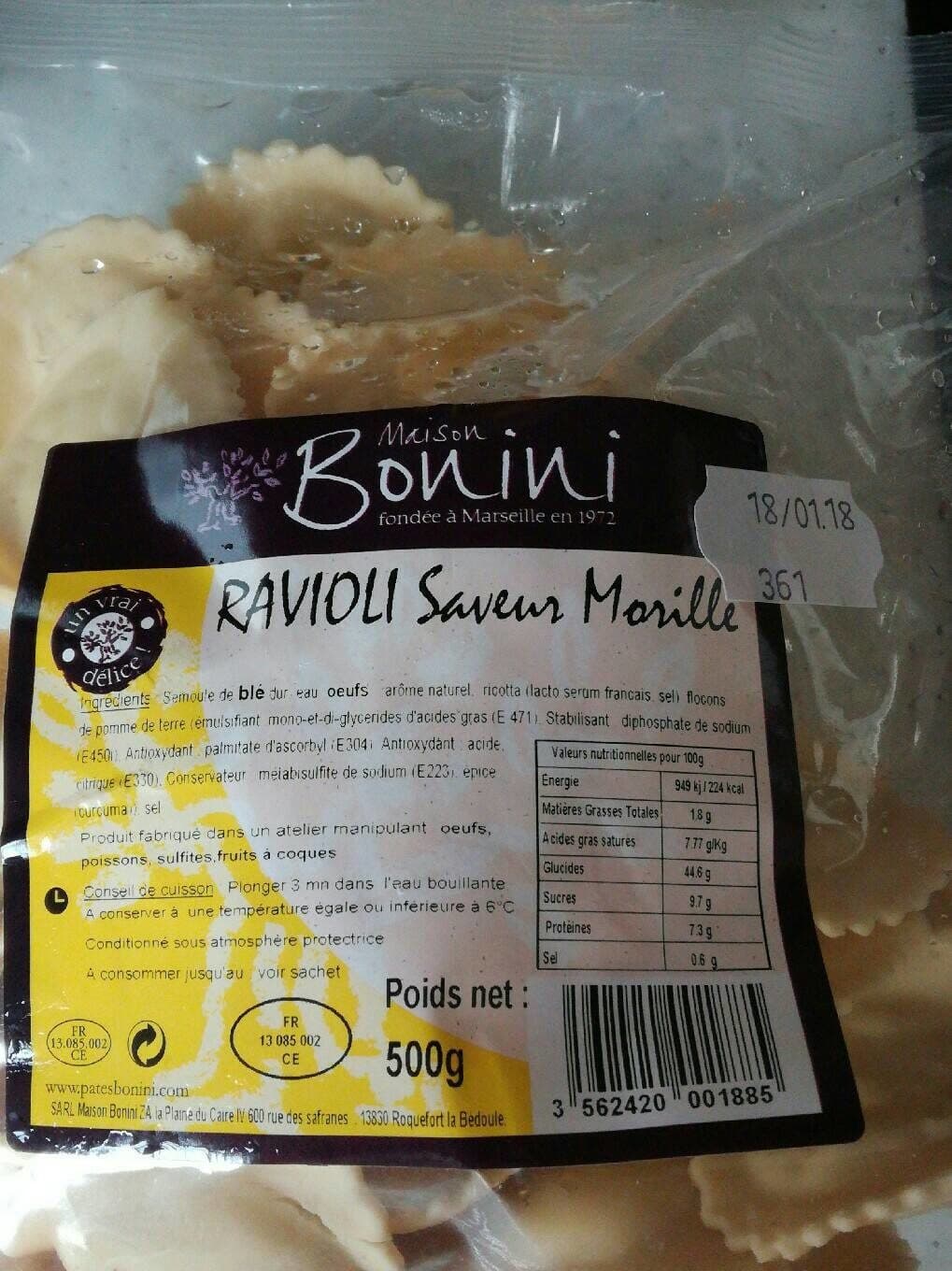 Maison Bonini Ravioli saveur morille packshot