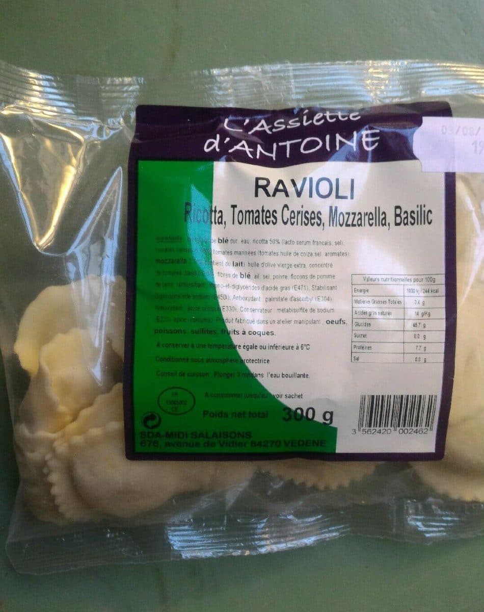 Open Food Facts Ravioli ricotta, tomates cerise, Mozzarella, basilic packshot