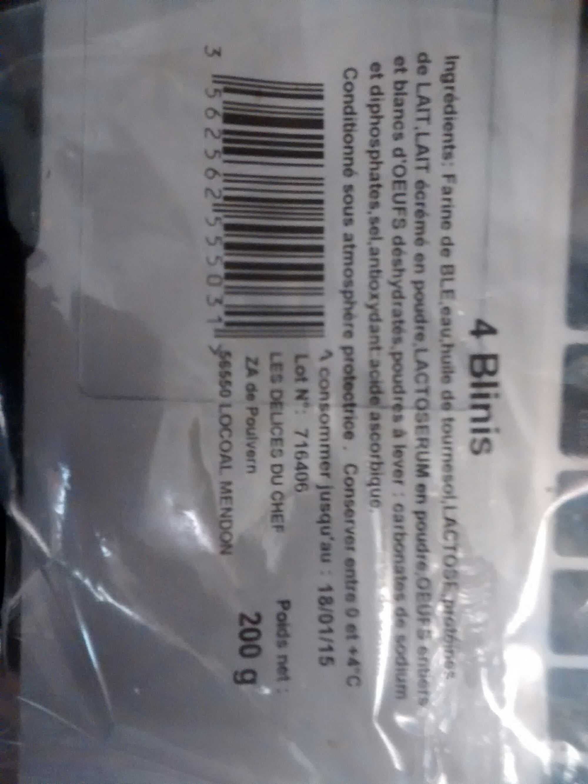 Les délices du chef 4 blinis packshot