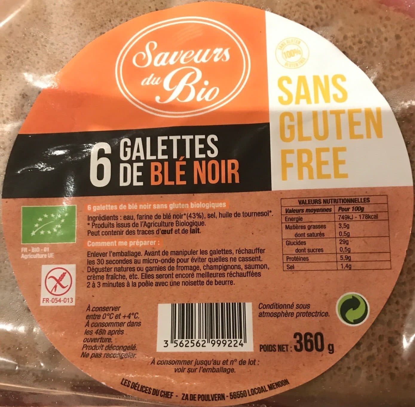 Les Délices Du Chef Galettes de blé noir packshot