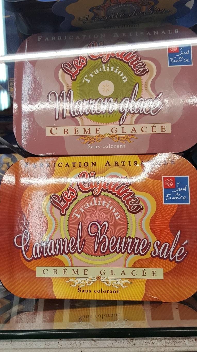 Les Cigalines Glace caramel beurre sale packshot