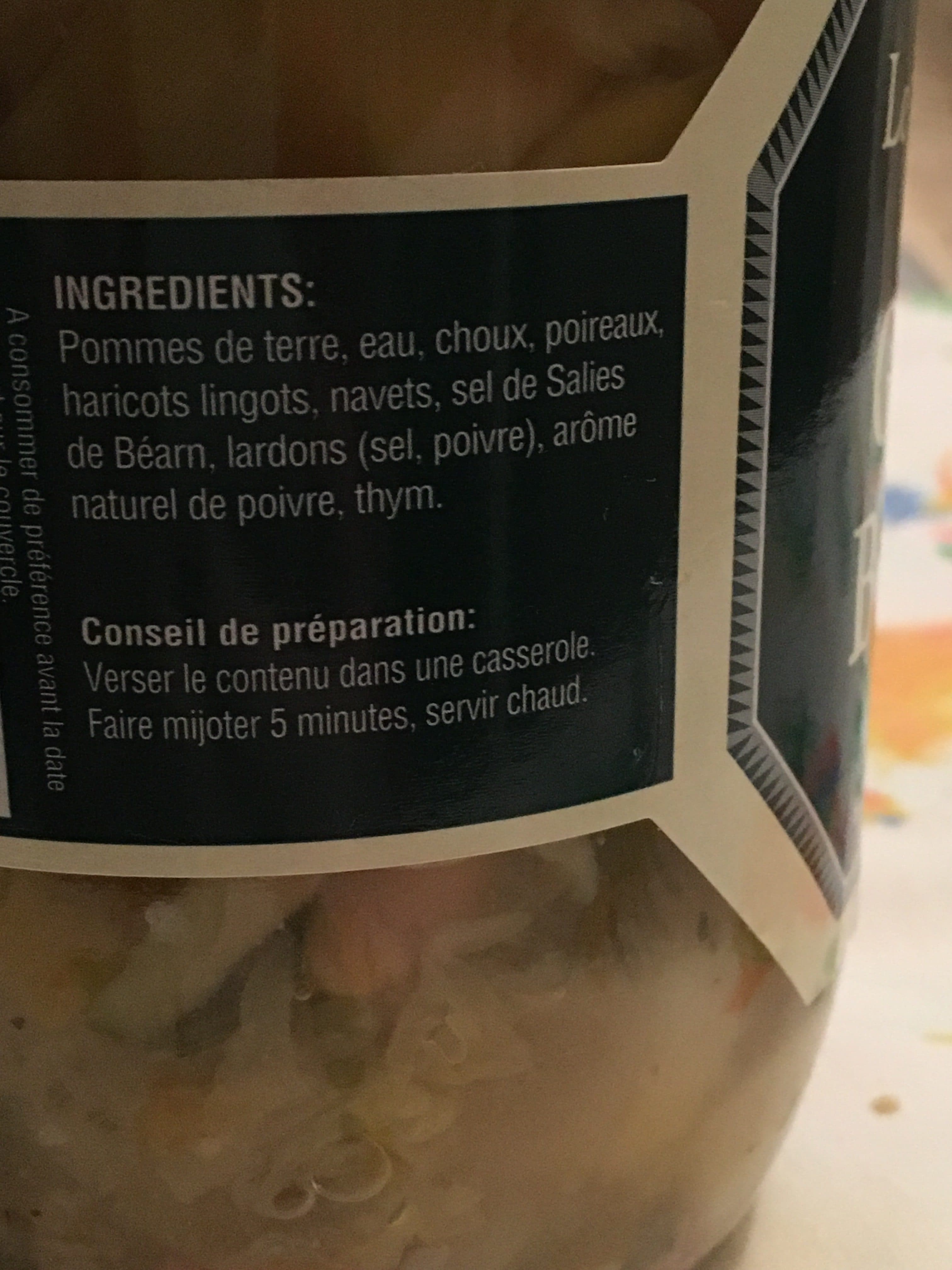 Le Vieux Chene Garbure bearnaise packshot