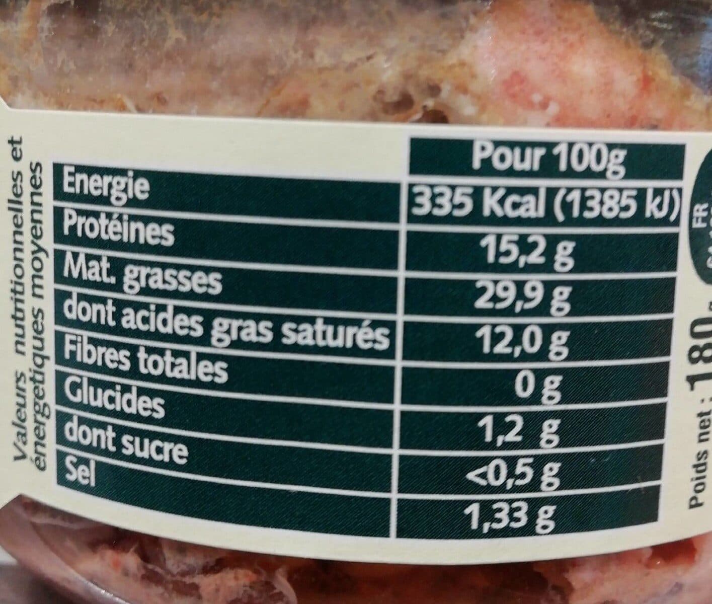 Le Vieux Chêne Pâté de campagne Pur Porc piquant au piment d'Espelette packshot