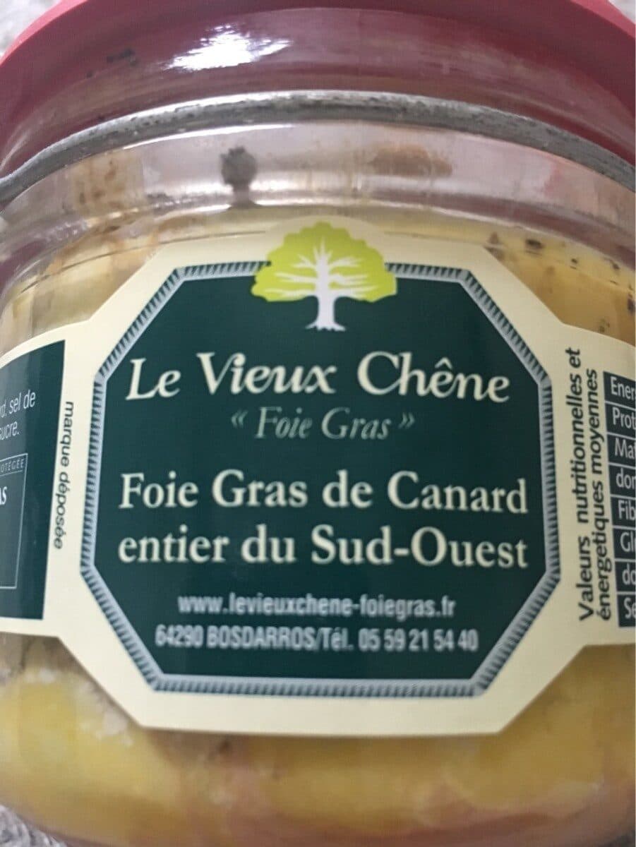 Le Vieux Chêne Foie Gras Canard Entier, packshot