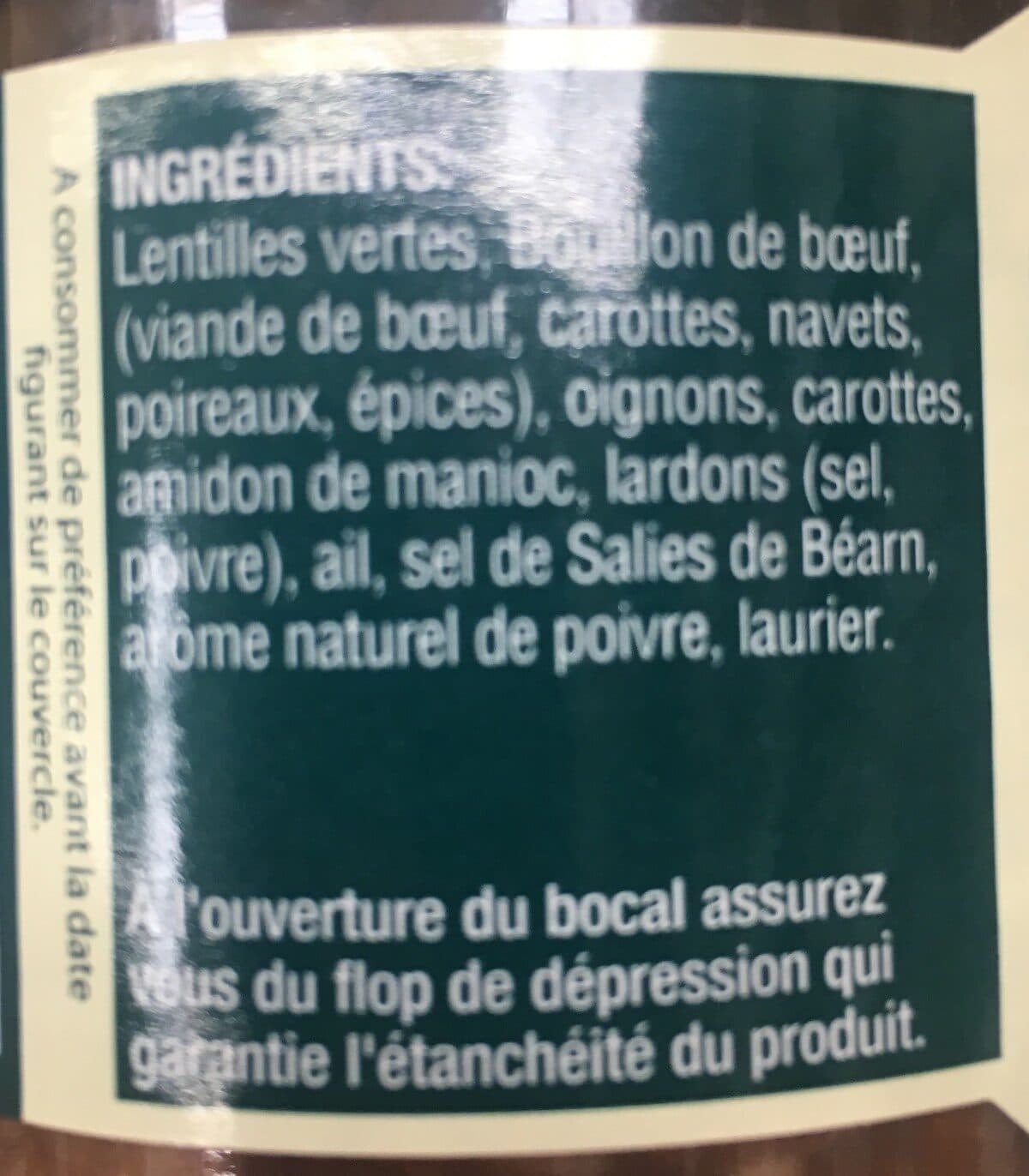 Le Vieux Chêne Lentilles cuisinées packshot