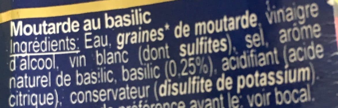 Reine de Dijon Moutarde basilic packshot