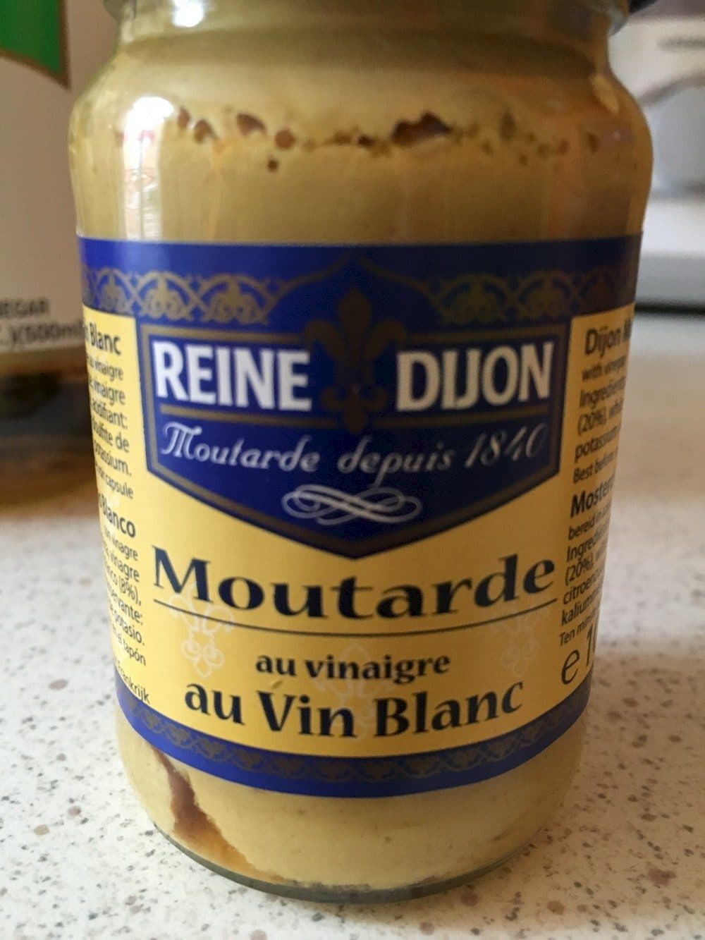 Reine de Dijon Moutarde au vinaigre au Vin Blanc packshot