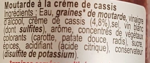 Reine de Dijon Moutarde à la crème de cassis packshot