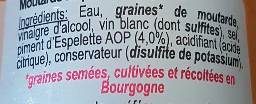 Reine de Dijon Moutarde piment d'espelette packshot