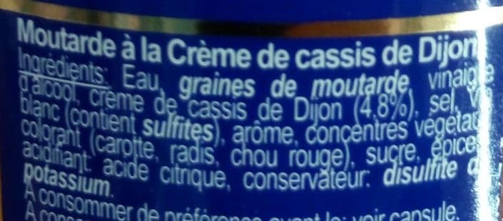 Reine de Dijon Moutarde crème de cassis de Dijon packshot