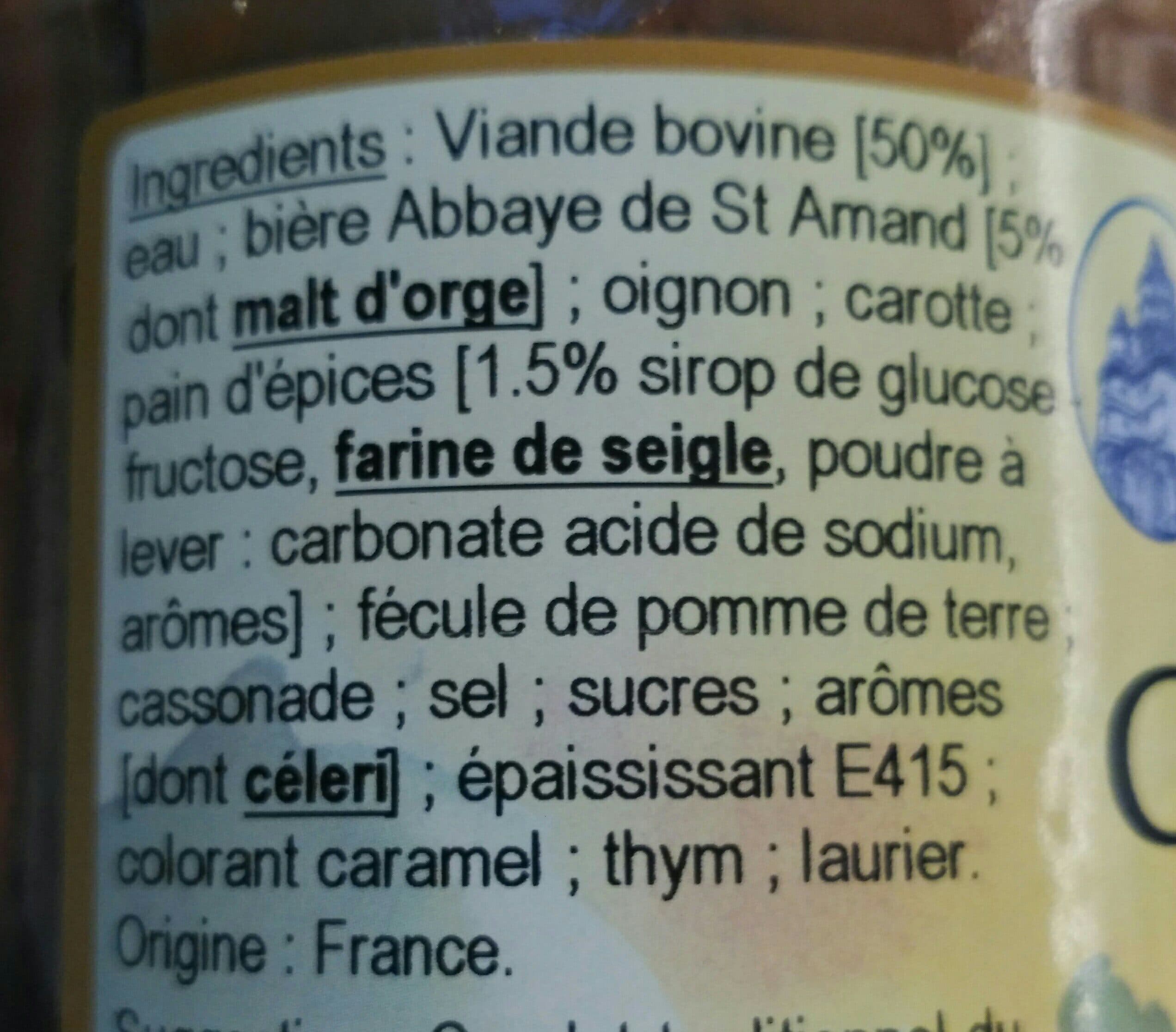 Les Mijotés De L'abbaye Carbonade flamande packshot