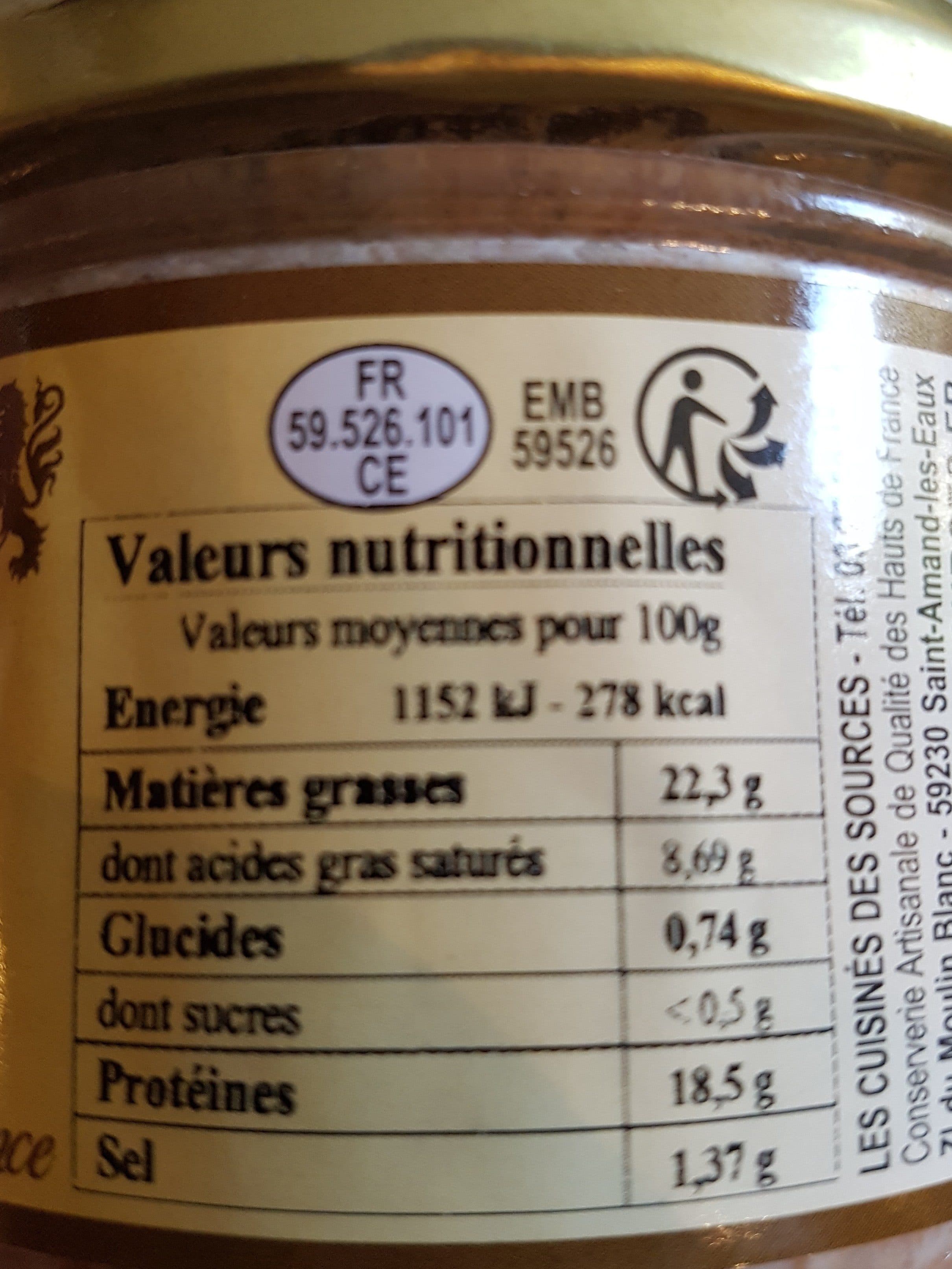 Les Delices Des Flandres Terrine de campagne packshot