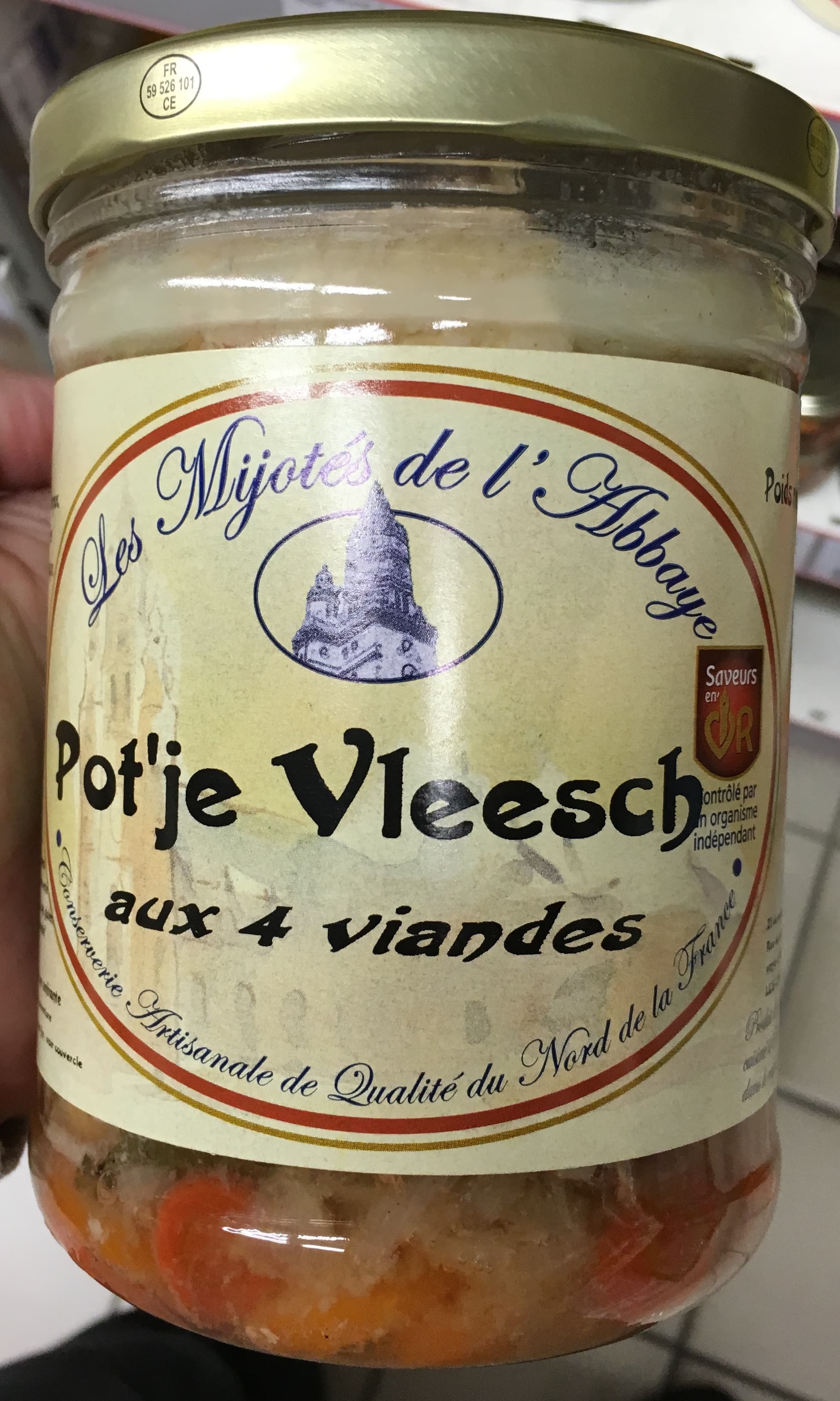 Les Mijotés de l'Abbaye Pot'je Vleesch aux 4 viandes packshot